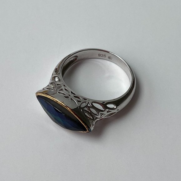 SOLD! Korite Ammolite Sterling Silver Ring - Sz. 8 - Picture 1 of 4